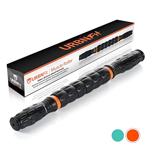 Product Cover Muscle Roller - Deep Tissue Massage Stick - Relieve Muscle Soreness, Cramps, and Lactic Acid Buildup - for Athletes, Crossfit, Yoga, Physical Therapy and After Workouts - Free Workout Guide Included