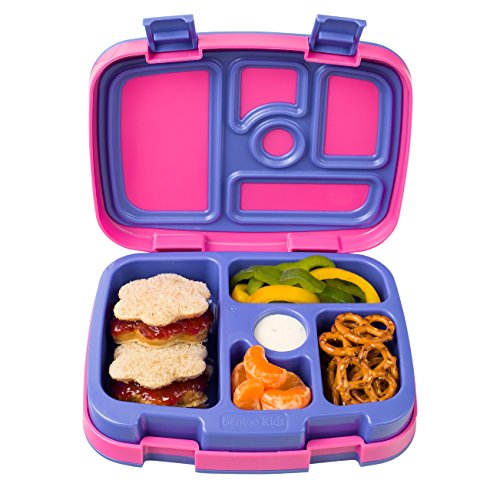 Product Cover Bentgo Kids Brights - Leak-Proof, 5-Compartment Bento-Style Kids Lunch Box - Ideal Portion Sizes for Ages 3 to 7 - BPA-Free and Food-Safe Materials (Fuchsia)