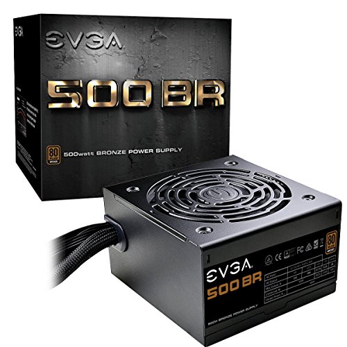 Product Cover EVGA 500 BR, 80+ Bronze 500W, 3 Year Warranty, Power Supply 100- BR-0500-K1 100-BR-0500-K1
