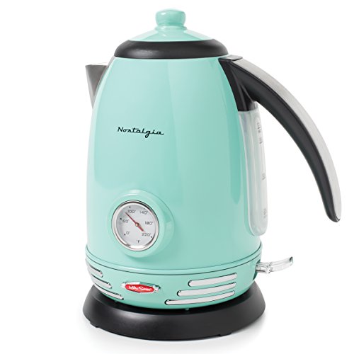 Product Cover Nostalgia rwk150aq Retro Stainless Steel Electric Water Kettle, 1.7 l, Aqua