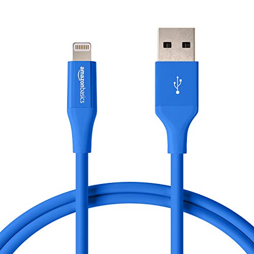 Product Cover AmazonBasics Apple Certified Lightning to USB Charge and Sync Tough Cable, 3 Feet (0.9 Meters) - Blue