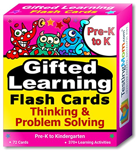 Product Cover Gifted Learning Flash Cards - Thinking & Problem-Solving for Pre-K - Kindergarten - Gifted and Talented Educational Toy Practice for CogAT, OLSAT, Iowa, SCAT, WISC, ERB, WPPSI, AABL and more