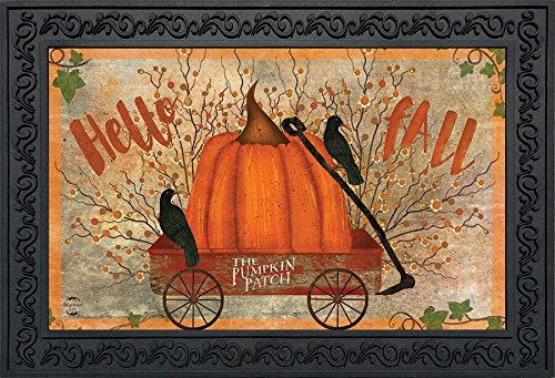 Product Cover Briarwood Lane Prized Pumpkin Autumn Doormat Primitive Hello Fall 18