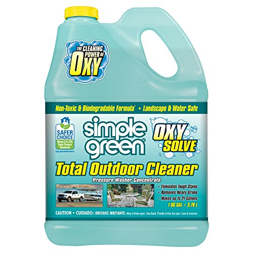 Product Cover SIMPLE GREEN Oxy Solve Total Outdoor Pressure Washer Cleaner - Removes Stains from Mold, Mildew & Dirt on Patios, Outdoor Rugs & Furniture - Cleans RVs, Boats & Vehicles - Concentrate 1 Gal.