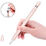 Product Cover pzoz pzoz Case Compatible Apple Pencil 1st Case Elastic Protective Silicone Sleeve iPencil Grip Full Skin Cover Holder Pocket Pen Stick Pouch Accessories Kit Compatible for iPad Pro 9.7/10.5/12.9(Pink