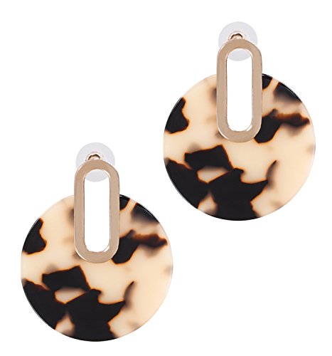Product Cover Acrylic Earrings For Women Girls Statement Drop Dangle Earrings Bohemian Hoop Earring Mottled Resin Stud Earrings Fashion Jewelry