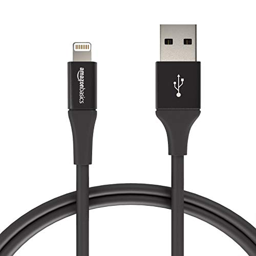 Product Cover AmazonBasics USB A Cable with Lightning Connector, Premium Collection, MFi Certified iPhone Charger, 3 Foot, Black