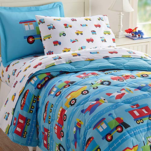 Product Cover Wildkin Kids 7 Pc Full Bed In A Bag for Boys and Girls, Microfiber Bedding Set Includes Comforter, Flat Sheet, Fitted Sheet, Two Pillow Cases, and Two Shams, All Pieces Fit a Standard Full Mattress