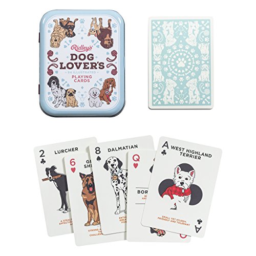 Product Cover Ridley's Dog Lovers Deck of 52 Illustated Dog Breed Index Playing Cards