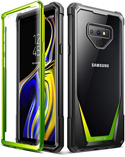 Product Cover Galaxy Note 9 Case, Poetic Guardian [Scratch Resistant Back] [360 Degree Protection] Full-Body Rugged Clear Hybrid Bumper Case with Built-in-Screen Protector for Samsung Galaxy Note 9 Green