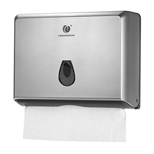 Product Cover BBX Lephsnt Paper Towel Dispenser, CHUANGDIAN Wall-Mounted Hand Towel Dispenser (Silver)