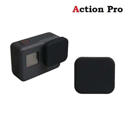 Product Cover Action Pro Silicone Protective Lens Cap Compatible with GoPro Hero 5 6 7 Black Action Camera Protector (Black)