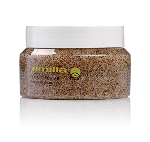 Product Cover Emilia Peppermint Oil Foot Scrub With Dead Sea Minerals, Natural Exfoliating Spa Pedicure Scrub For Callus Removal and General Foot Care Perfect for Rough Soles and Heels Skin