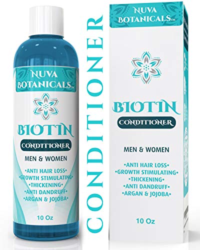 Product Cover Nuva Botanicals Biotin Conditioner For Hair Growth - Natural Thickening Treatment For Hair Loss and Thinning - Stimulate Thicker Regrowth - Sulfate Free & Paraben Free - For Women and Men