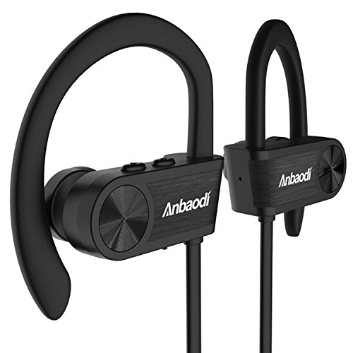 Product Cover Anbaodi Bluetooth Headphones, Wireless Sports Bluetooth Earphones Mic IPX7 Waterproof in Ear Headphones Case HD Stereo Sweatproof Earbuds Noise Cancelling Headsets