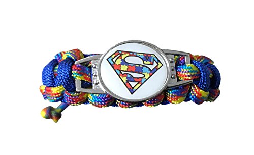 Product Cover Infinity Collection Autism Awareness Paracord Bracelet - Autism Jewelry, Adjustable Autism Bracelet- Hope Charm Bracelet- Puzzle Piece Bracelet- Perfect Giift