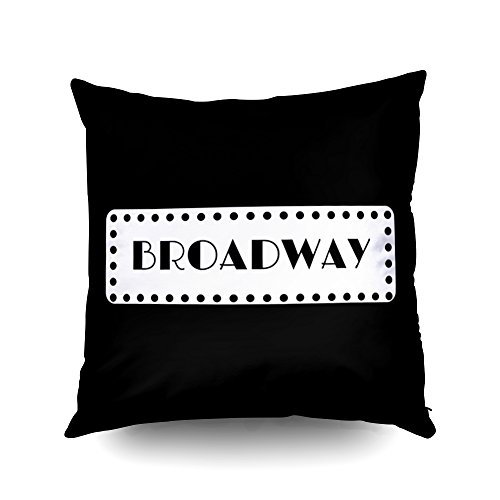 Product Cover Capsceoll Broadway Musicals Decorative Throw Pillow Case 16X16Inch,Home Decoration Pillowcase Zippered Pillow Covers Cushion Cover with Words for Book Lover Worm Sofa Couch
