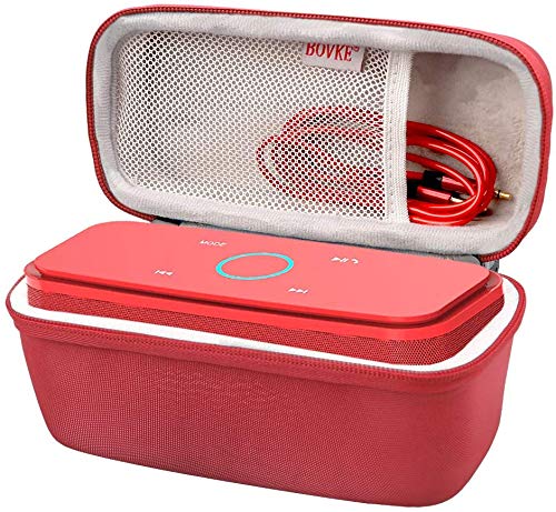 Product Cover BOVKE Case for Doss SoundBox Touch Wireless Bluetooth V4.0 Portable Speaker Protective Hard EVA Travel Shockproof Carrying Case Cover Storage Pouch Bag, Red