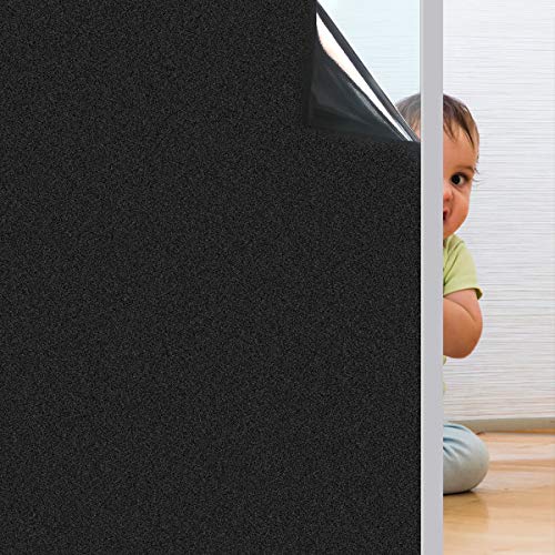 Product Cover bofeifs Blackout Window Film 100% Light Blocking for Day Sleep, Privacy, Home Security (17.7 x 78.7 Inches)