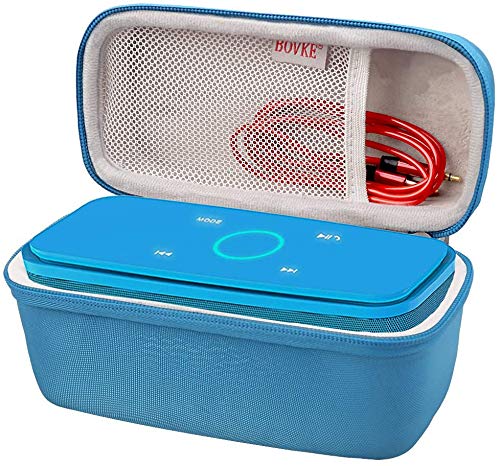 Product Cover BOVKE Case for Doss SoundBox Touch Wireless Bluetooth V4.0 Portable Speaker Protective Hard EVA Travel Shockproof Carrying Case Cover Storage Pouch Bag, Blue