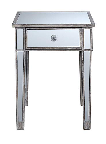 Product Cover Convenience Concepts End Table, Weathered White