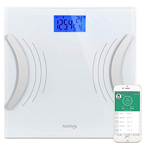 Product Cover NURSAL Smart Body Fat Scale, Home Bluetooth APP Bathroom Digital BMI Weight Scale for Monitoring Body Data, 396 lbs Max