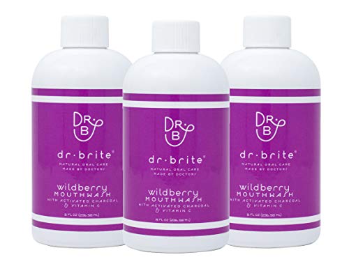 Product Cover Dr.Brite Oral Care Wildberry Mouthwash with Activated Coconut Charcoal and Vitamin C (8 Fl Oz) (Pack Of 3)
