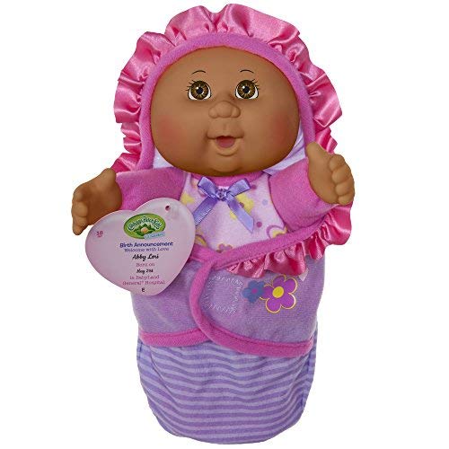 Product Cover Cabbage Patch Kids Official, Newborn Baby African American Girl Doll - Comes with Swaddle Blanket and Unique Adoption Birth Announcement