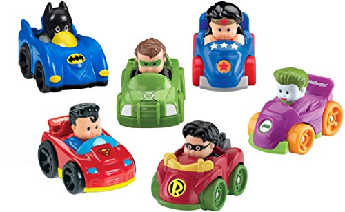 Product Cover Fisher-Price Little People DC Super Friends, Wheelies Gift Set (6 Pack) [Amazon Exclusive]