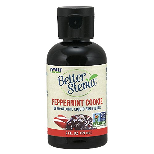 Product Cover NOW Foods, Better Stevia, Liquid, Peppermint Cookie, Zero-Calorie Liquid Sweetener, Low Glycemic Impact, Certified Non-GMO, 2-Ounce