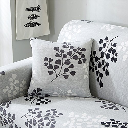 Product Cover HOTNIU Modern Zippered Throw Pillow Covers Home Decorative Pattern Pillowcases Square Cushion Cover for Couch, Sofa, or Bed 18X18 Inch (Printed #3)