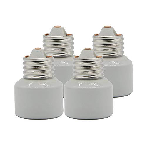 Product Cover Porcelain E26 Light Socket Extender, Emnooti E26 E27 to E26 E27 LED CFL Incandescent Lamp Holder Adapter, Standard Medium Screw Socket Extension Adapter (Porcelain E26 Extender / 4-Pack)