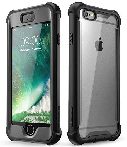 Product Cover I-Blason Flexible Back Cover For Apple Iphone 6/6S (Black,Grey)