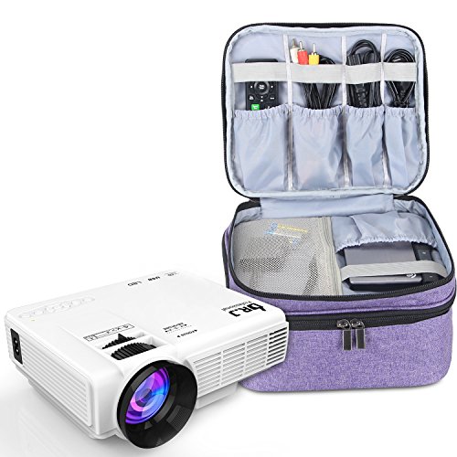 Product Cover Luxja Carrying Bag for DR.J Mini Projector, Portable Case for Mini Projector and Accessories (Fits Most Major Mini Projectors), Purple