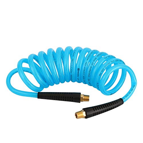 Product Cover WYNNsky 1/4''×10ft Recoil PU Air Hose, Air Compressor Hose with Swivel Fittings and Bend Restrictors