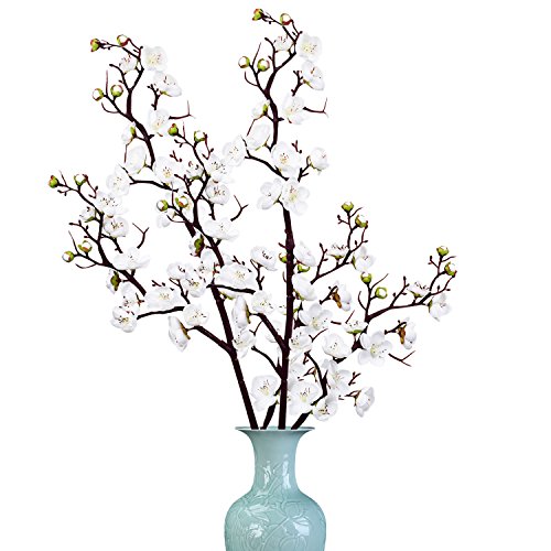 Product Cover Sunm Boutique 2 Pack Plum Blossom Artificial Flowers Simulation Flower Table Decoration Accessories Party Beach Theme Decorations