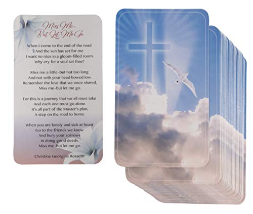 Product Cover Sympathy Cards - 100-Pack Bereavement Poem for Celebration of Life Memorial Service, Comfort and Remembrance Card for Funeral, 2.5 x 4.2 Inches