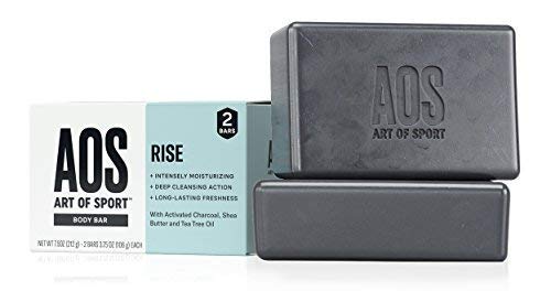Product Cover Art of Sport Body Bar Soap (2-Pack), Rise Scent, with Activated Charcoal, Tea Tree Oil, and Shea Butter, 3.75 oz