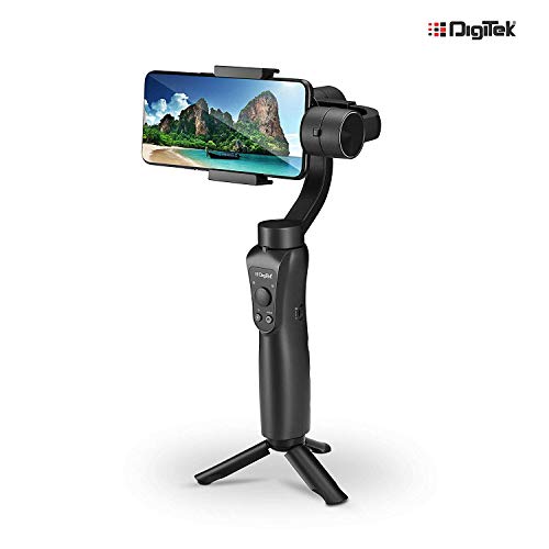 Product Cover Digitek DSG 005 3 Axis Handheld Steady Gimbal PTZ Camera Mount for All Smart Phones. Turn your phone into a Stable and Smooth moves/Time in Motion/Cinematic Zoom Control for the best capturing moment.
