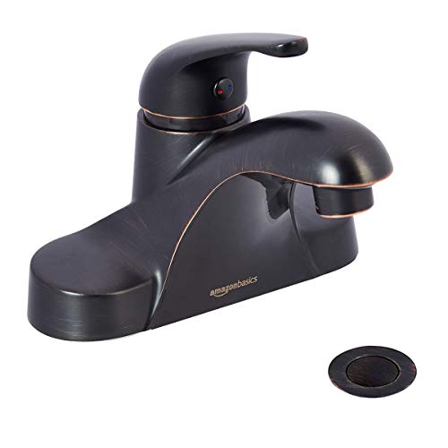 Product Cover AmazonBasics AB-BF605-OR Basin Faucet-4-Inch, Oil-Rubbed Bronze