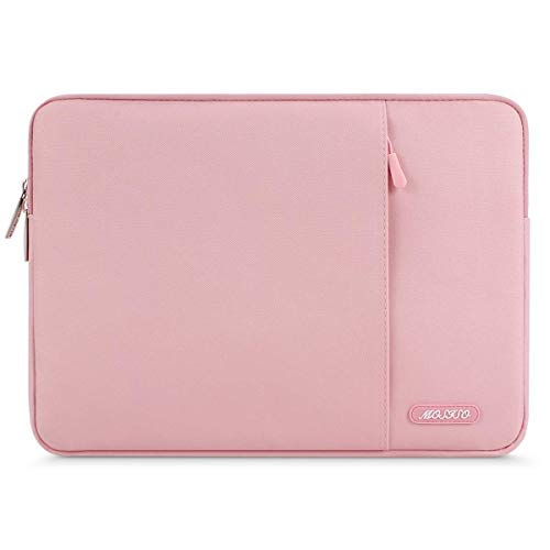 Product Cover MOSISO Laptop Sleeve Compatible with 2019 2018 MacBook Air 13 inch Retina Display A1932, 13 inch MacBook Pro A2159 A1989 A1706 A1708, Notebook, Polyester Vertical Bag with Pocket, Pink