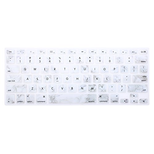 Product Cover MOSISO Pattern Keyboard Cover Compatible with MacBook Pro 13/15 inch(with/Without Retina Display,2015 or Older Version),Older MacBook Air 13 inch (A1466/A1369,Release 2010-2017),Gray Marble White Base