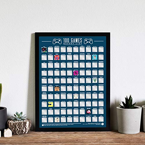 Product Cover 100 Video Games Bucket List Scratch Poster