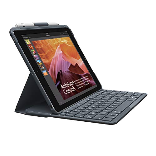 Product Cover Logitech 920-009017 Slim Folio with Integrated Bluetooth Keyboard for iPad (5th and 6th Generation) Black