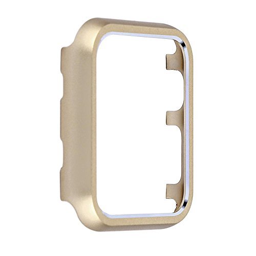 Product Cover Angeland Metal Protective Smartwatch Bumper 38mm, Matte Finish Aluminum Alloy Frame Cover Case Compatible with Apple Watch 38mm Series 3, Series 2, Series 1 - Champagne Gold