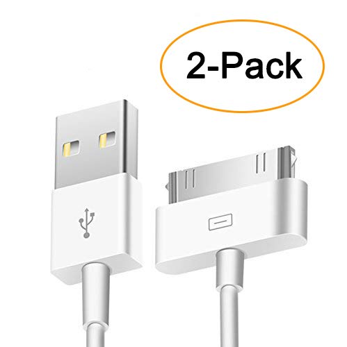 Product Cover Trenro 2pcs 30 Pin USB Sync Charging Cable Cord Replacement for Old Apple iPhone 4/4S 3G/3GS, iPad 1/2/3,iPod Nano/iPod Touch