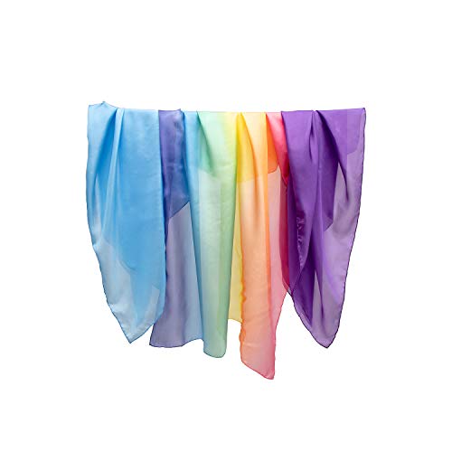 Product Cover Sarah's Silks - Rainbow Sky Set of 3 Playsilks, 100% Real Silk, Eco-Friendly Dye, 35-Inch Square Silk Play Scarves