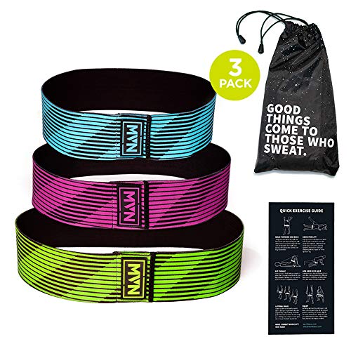 Product Cover MVN Hip Bands - Exercise Resistance Bands for Legs and Butt Workouts, Non Slip Design