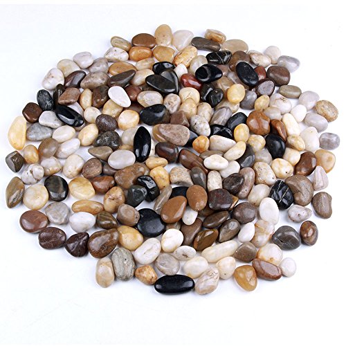 Product Cover skullis 5 Pounds River Rocks, Pebbles, Garden Outdoor Decorative Stones, Natural Polished Mixed Color Stones
