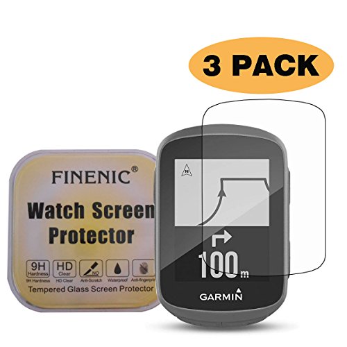 Product Cover FINENIC [3 Pack] Screen Protector for Garmin Edge 130. [ 9H Tempered Glass] [No White Edge][Easy-Install] ...